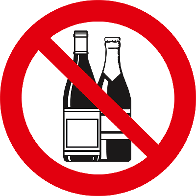 Schild Alkoholverbot