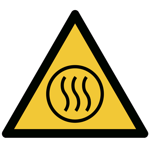 Warnsymbol: Warnung vor heißem Inhalt, W079